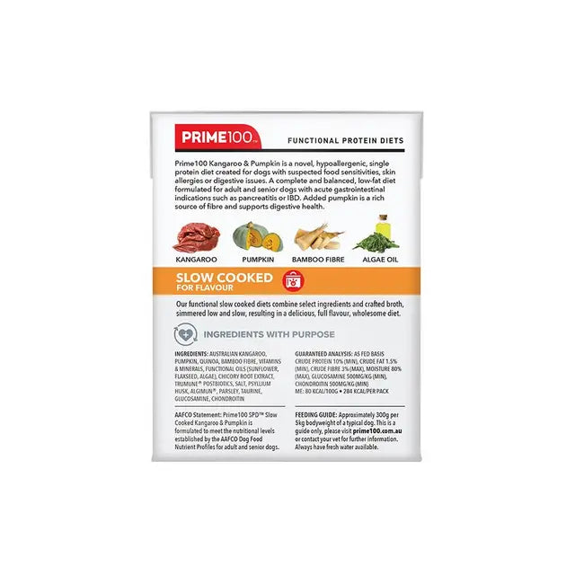 Prime100 SPD Slow Cooked Kangaroo & Pumpkin Wet Dog Food
